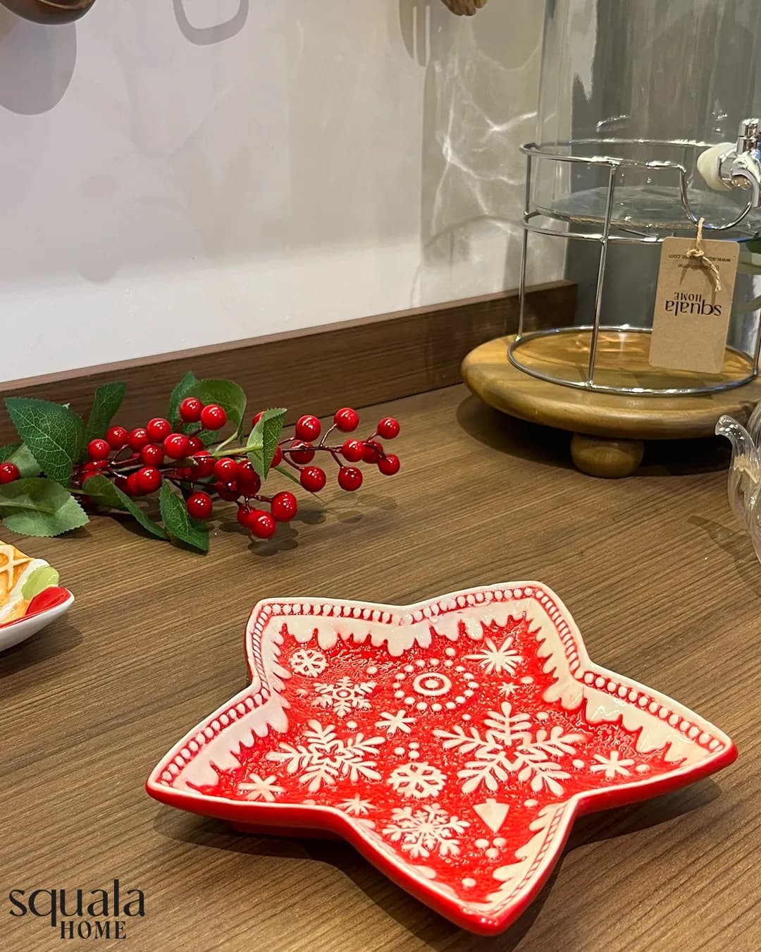 Seramik Yılbaşı Yıldız Tabak 77196 'Yeniyıl'