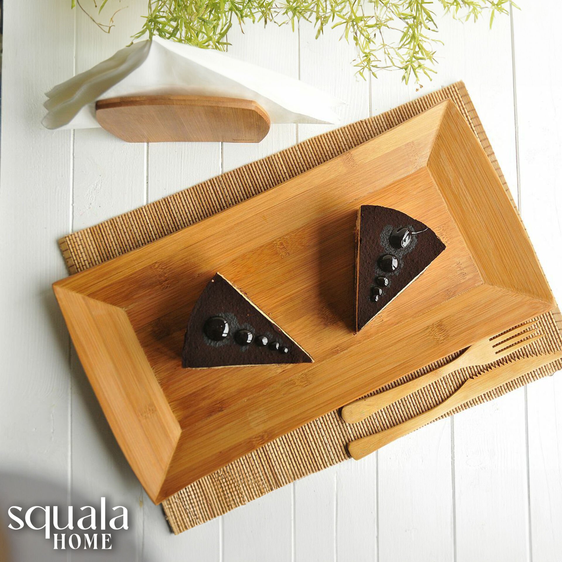 Bambu Dikdörtgen Tepsi 43 Cm