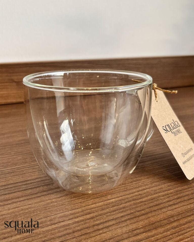 Kulplu Çift Cidarlı Bardak 350 Ml