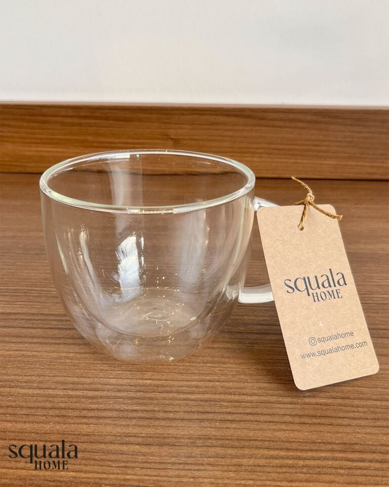 Kulplu Çift Cidarlı Bardak 350 Ml