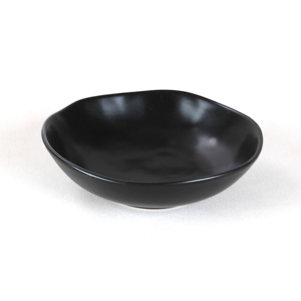Siyah Organik Yemek Tabağı 20 Cm