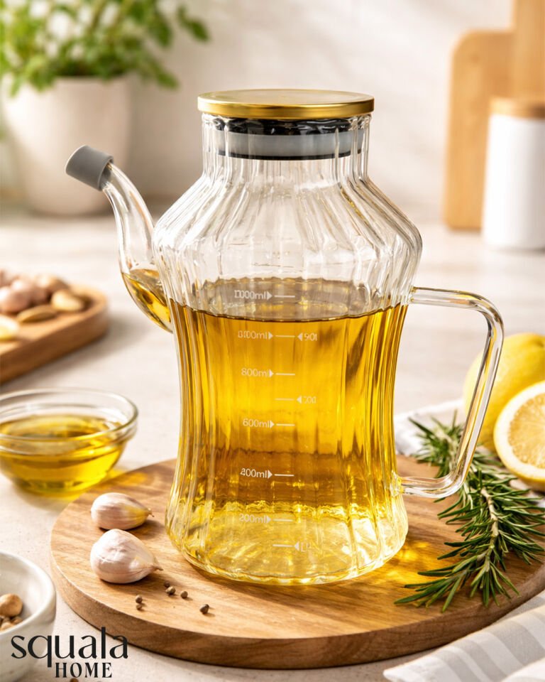 Bambu Kapaklı Lüks Yağlık 1000 ml