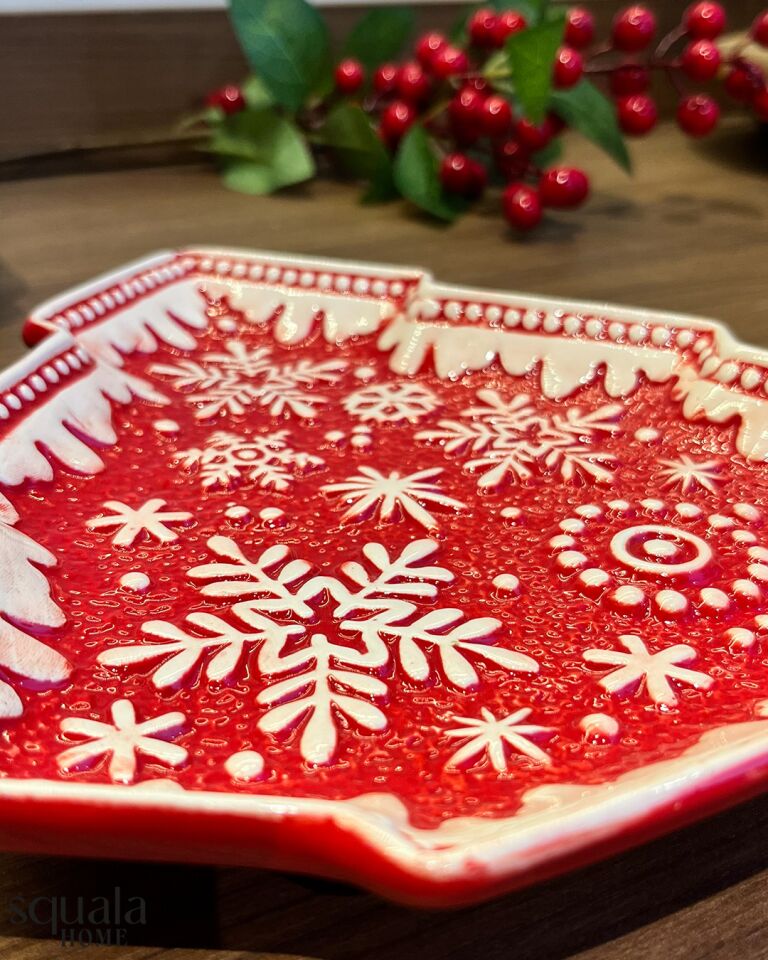 Seramik Yılbaşı Çam Ağacı Tabak 77197 'Yeniyıl'