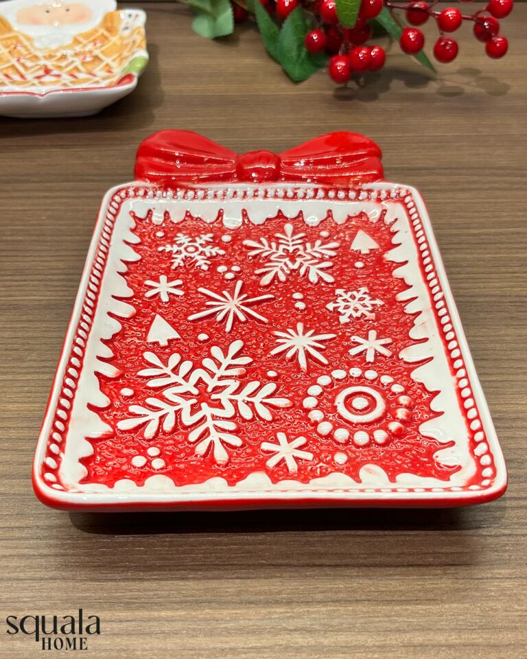 Seramik Yılbaşı Fiyonk Tabak  77198 'Yeniyıl'