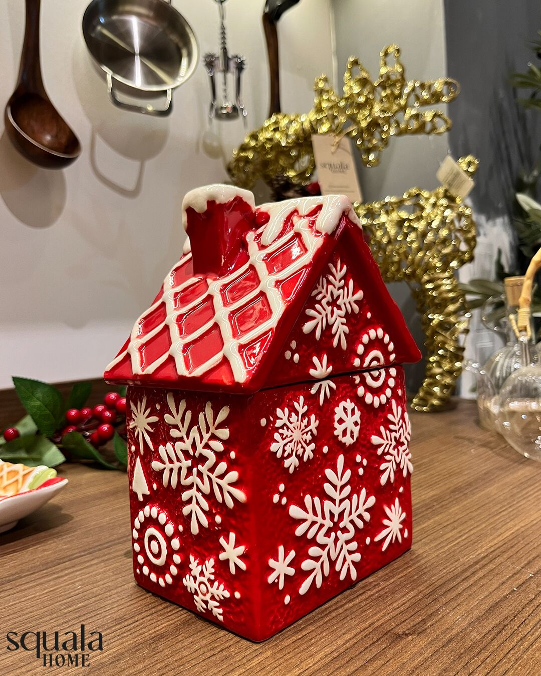 Seramik Yılbaşı Ev Şekerlik 77208 'Yeniyıl'