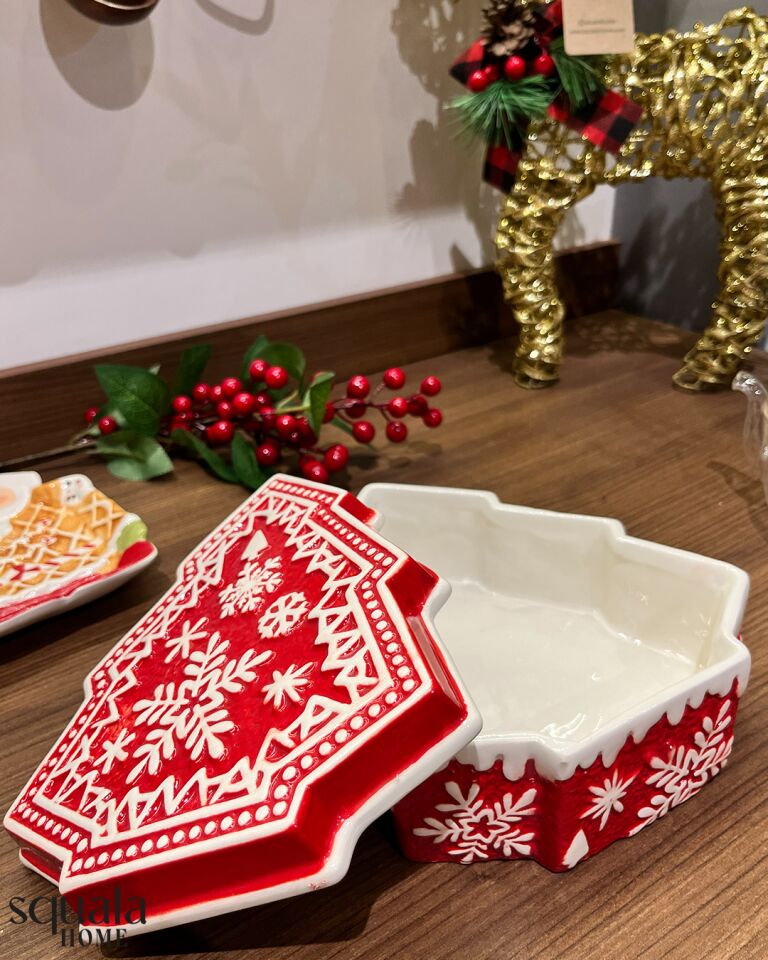 Seramik Yılbaşı Çam Ağacı Şekerlik 77207 'Yeniyıl'