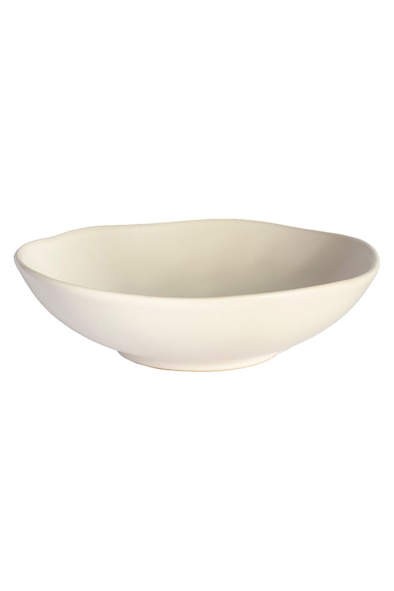 Beyaz Organik Yemek Tabağı 20 Cm