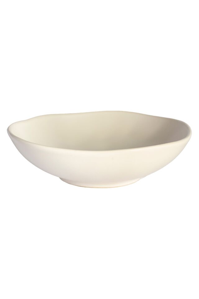 Beyaz Organik Yemek Tabağı 20 Cm
