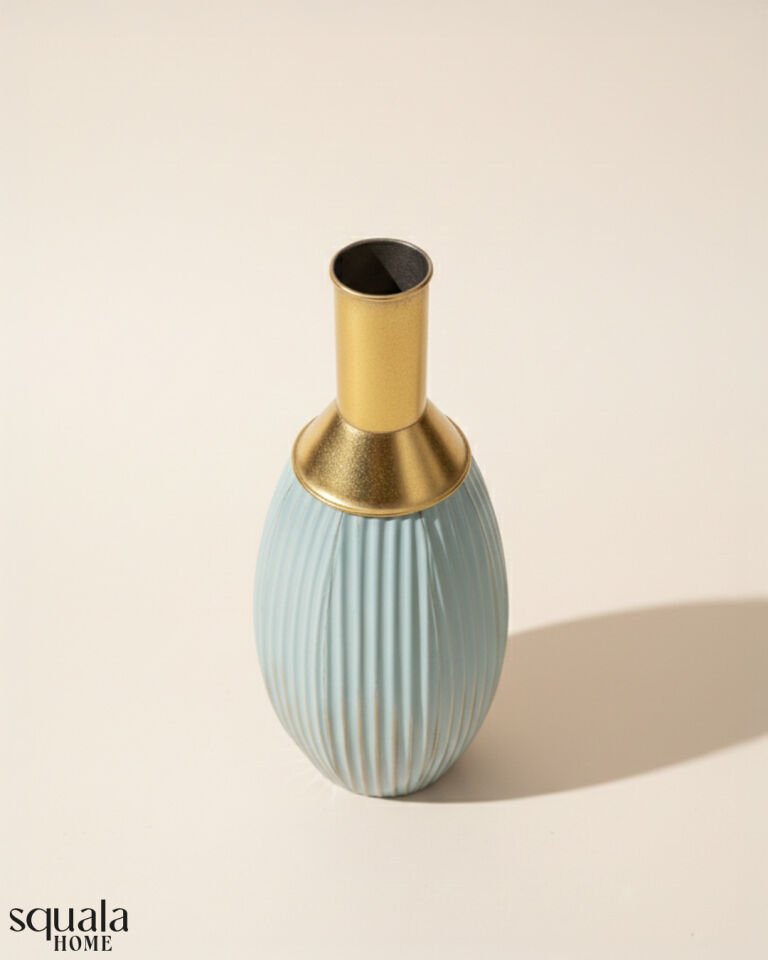 Mavi Küçük Metal Vazo 4314