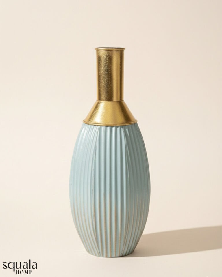 Mavi Küçük Metal Vazo 4314