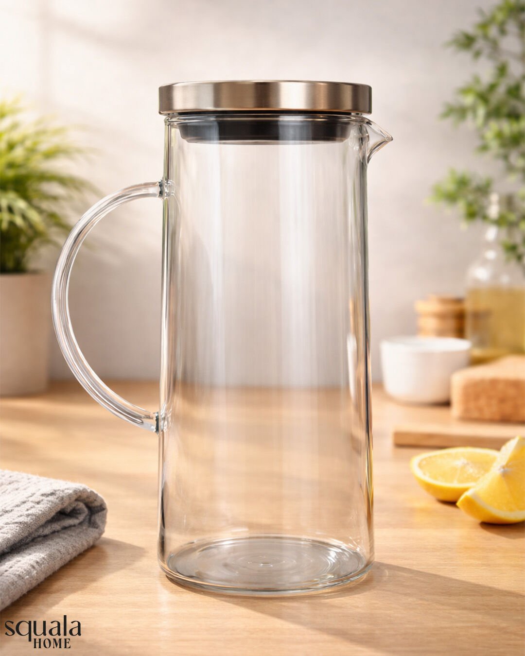 Alisa 1500ML Metal Kapaklı Cam Sürahi