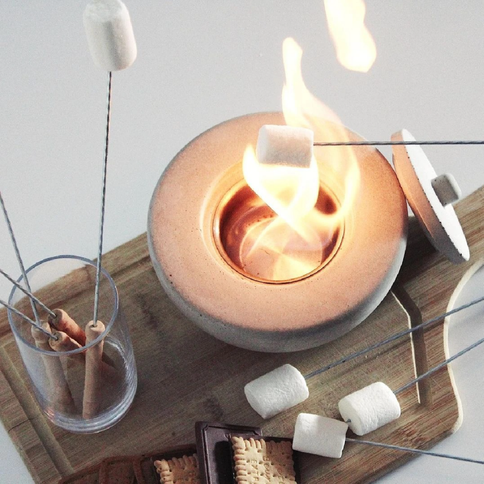 Beton Masa Şöminesi V.2