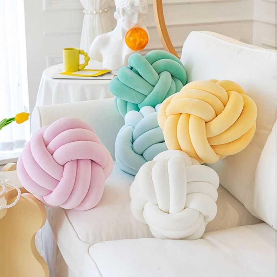 Squala Home Dekoratif Örgü Yastık 40x40 Cm