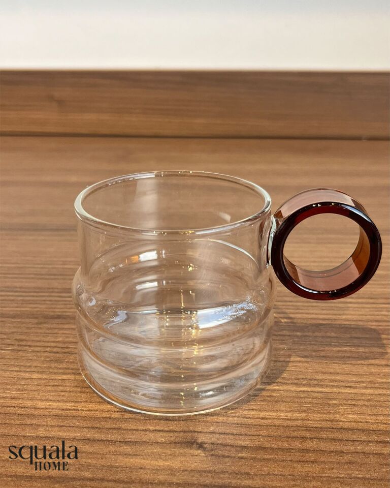 Halka Kulplu Cam Kupa 250ml