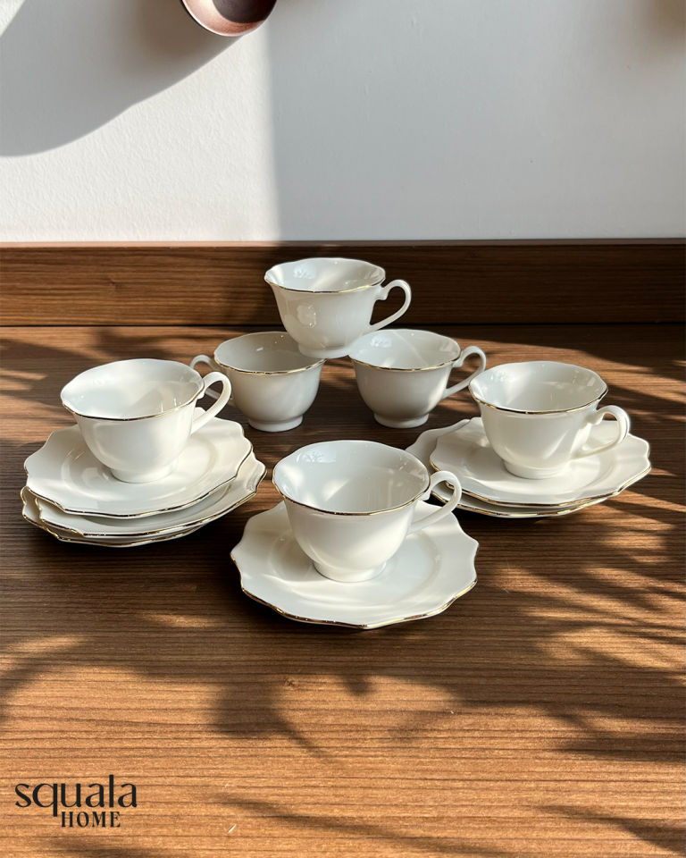 Rise Kahve Fincan Takımı Gold Detaylı