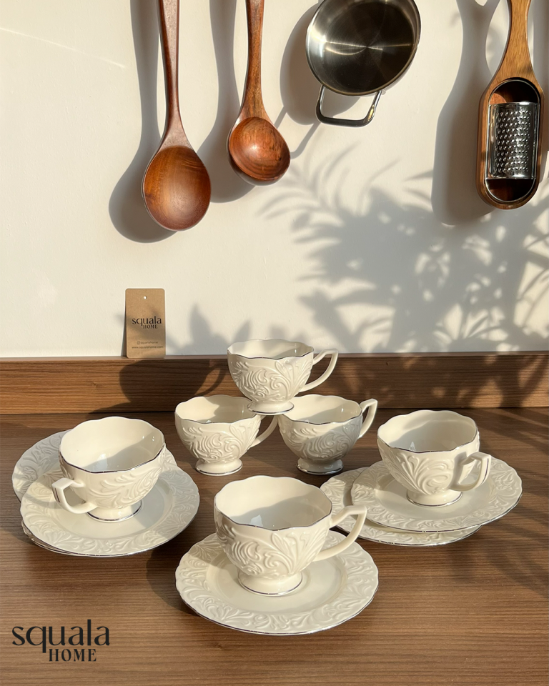 Otantik Porselen Çay Takımı 6 Kişilik