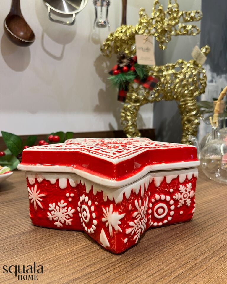 Seramik Yılbaşı Yıldız Şekerlik 77206 'Yeniyıl'