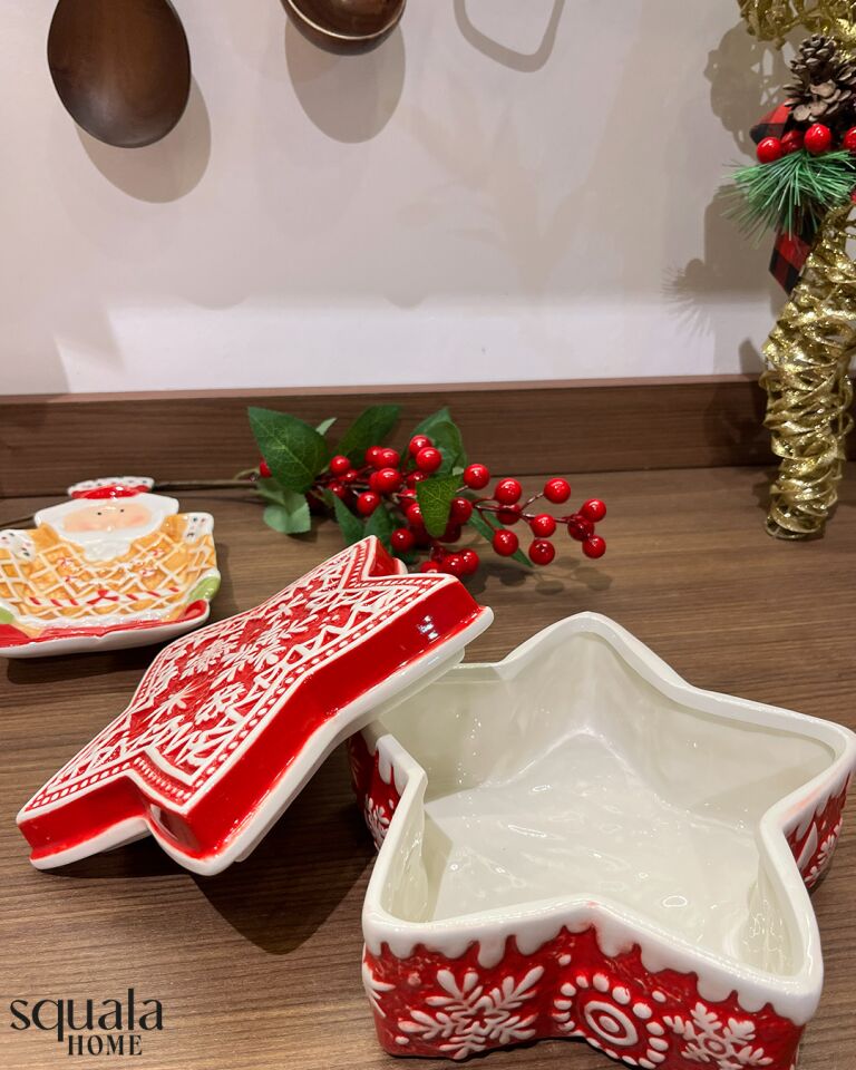 Seramik Yılbaşı Yıldız Şekerlik 77206 'Yeniyıl'