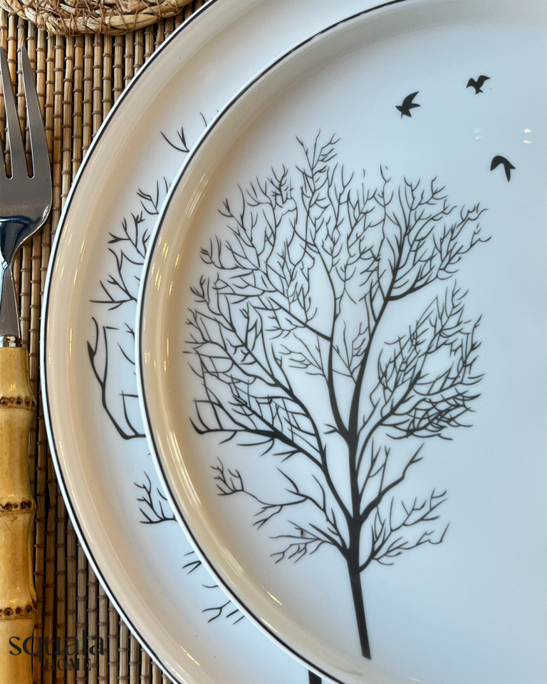 Sim Çiçek 24 Parça Yemek Takımı Platin