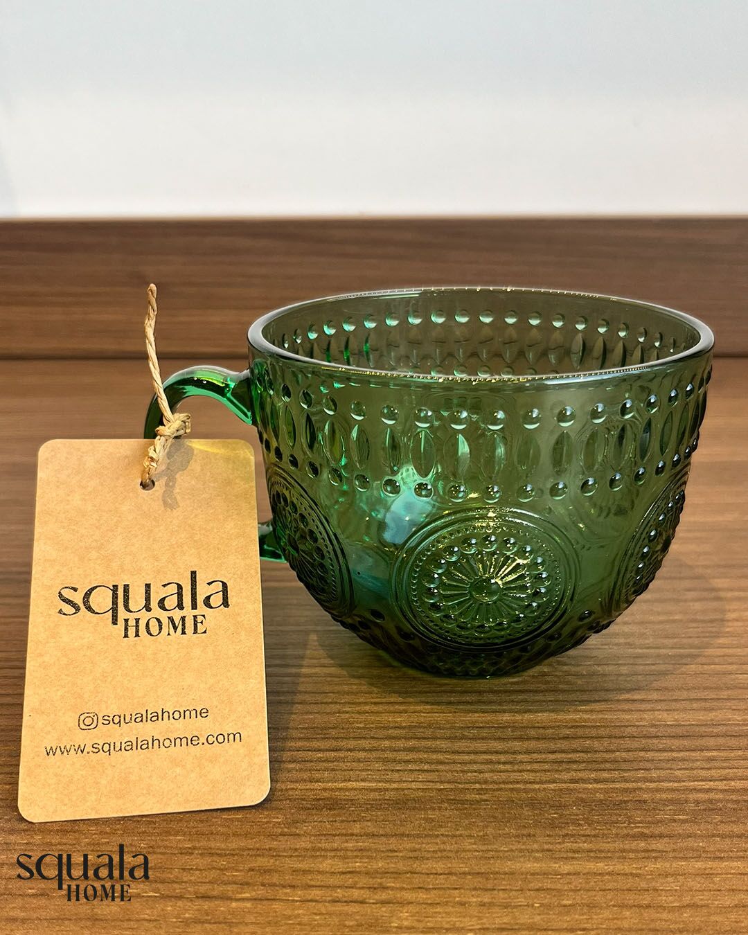 Yeşil Cam Kupa 440 Ml