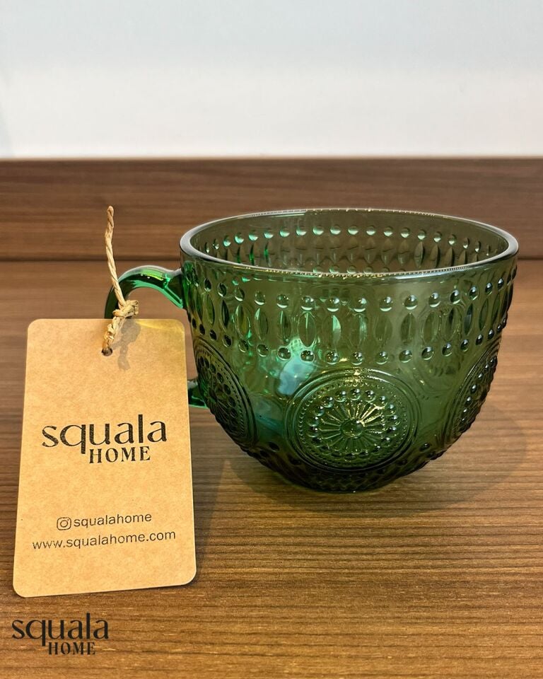 Yeşil Cam Kupa 440 Ml