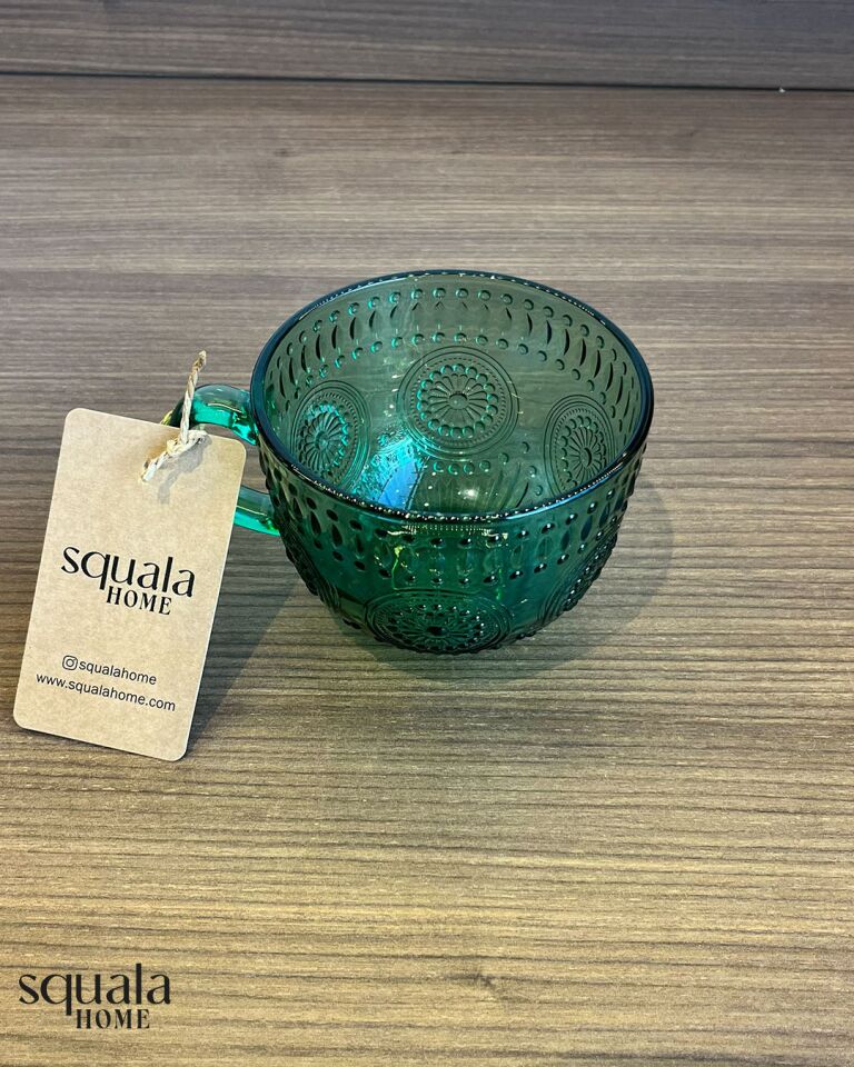 Yeşil Cam Kupa 440 Ml