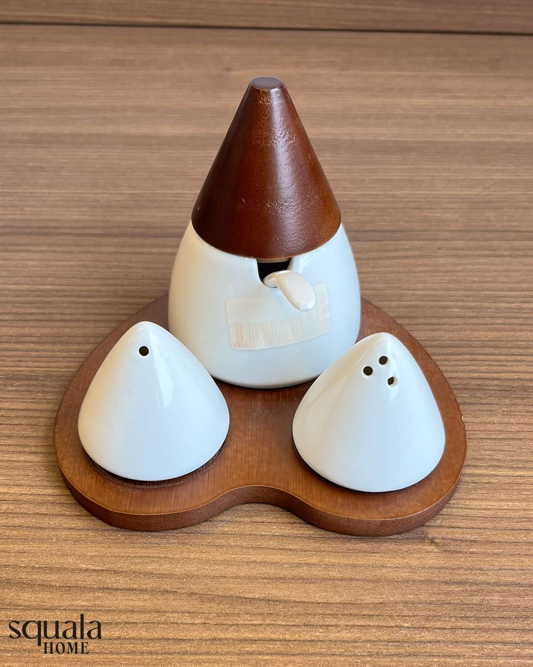 3'lü Stantlı Porselen Tuzluk