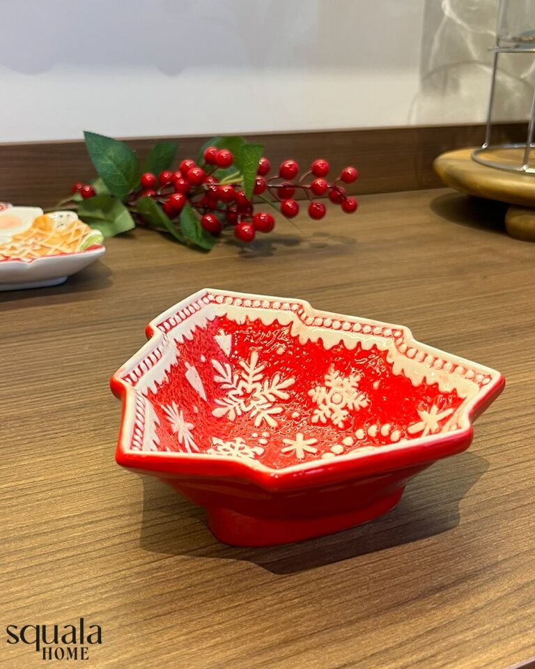 Seramik Yılbaşı Çam Ağacı Kase 77194 'Yeniyıl'