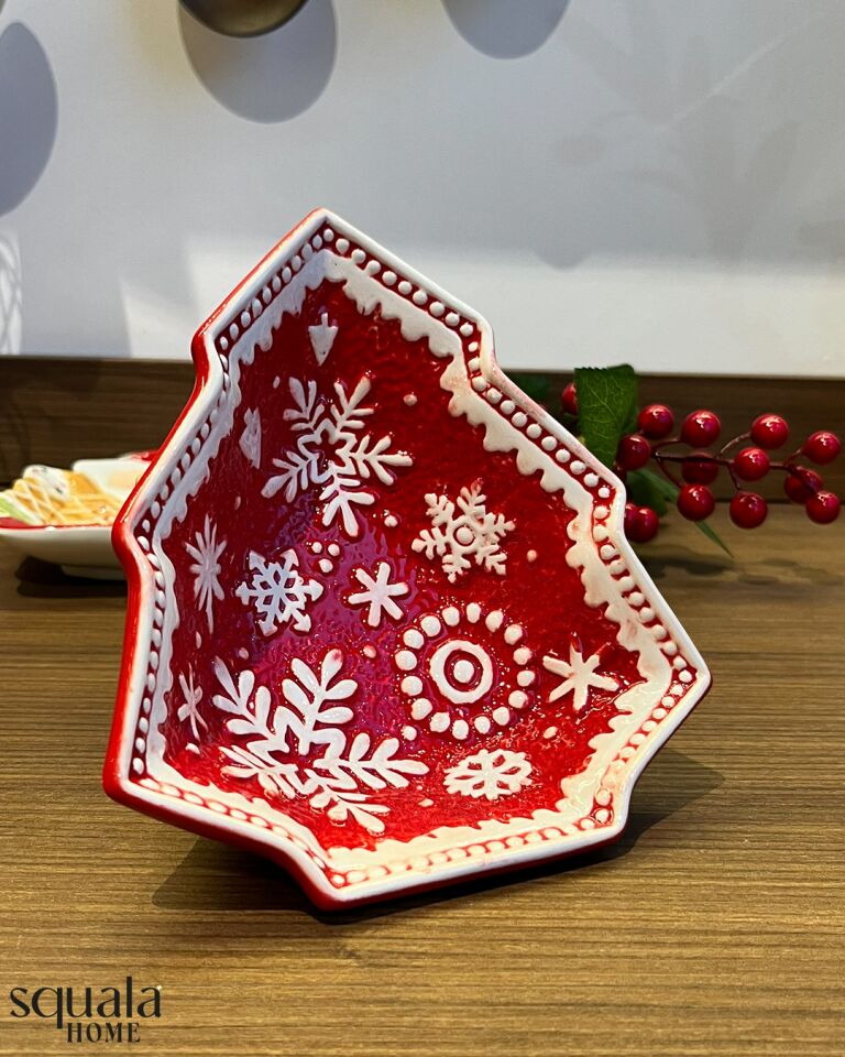 Seramik Yılbaşı Çam Ağacı Kase 77194 'Yeniyıl'