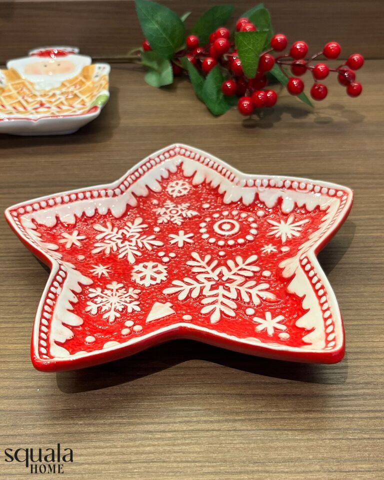 Seramik Yılbaşı Yıldız Tabak 77196 'Yeniyıl'