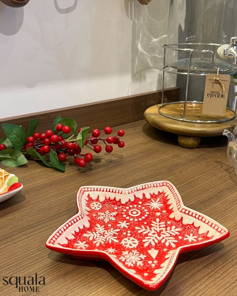 Seramik Yılbaşı Yıldız Tabak 77196 'Yeniyıl'