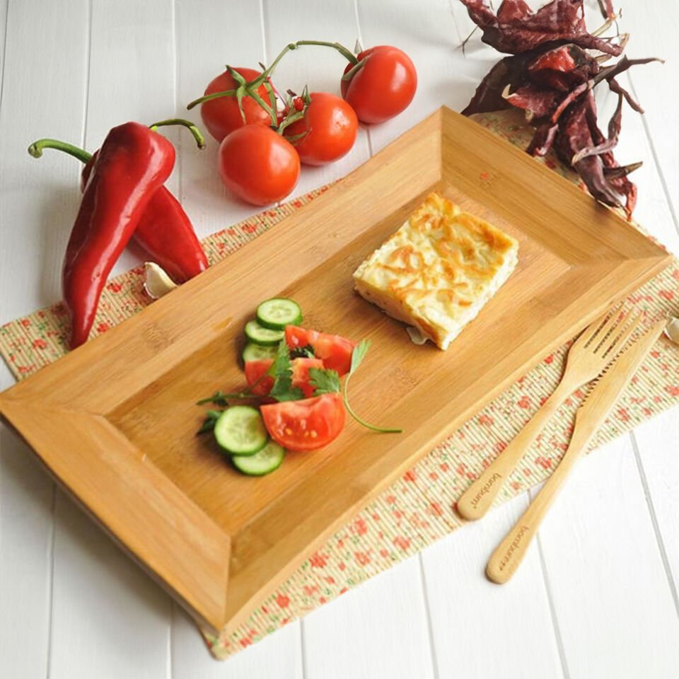 Bambu Dikdörtgen Tepsi 30 Cm