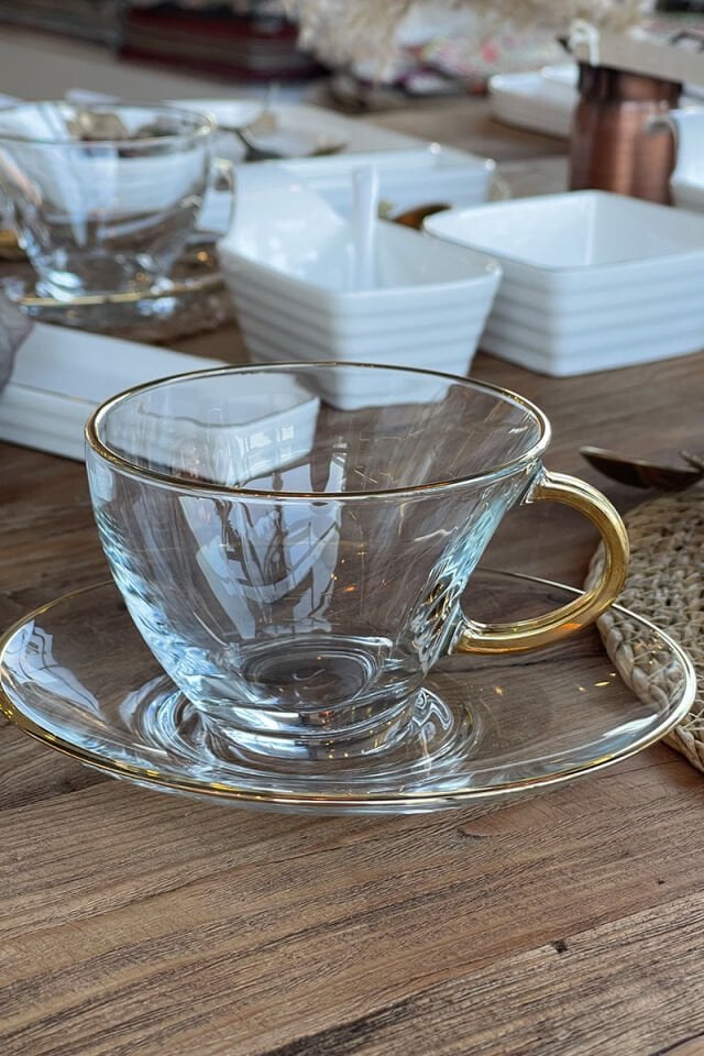 Gold Penguen Tasarım Çay Fincan Takımı