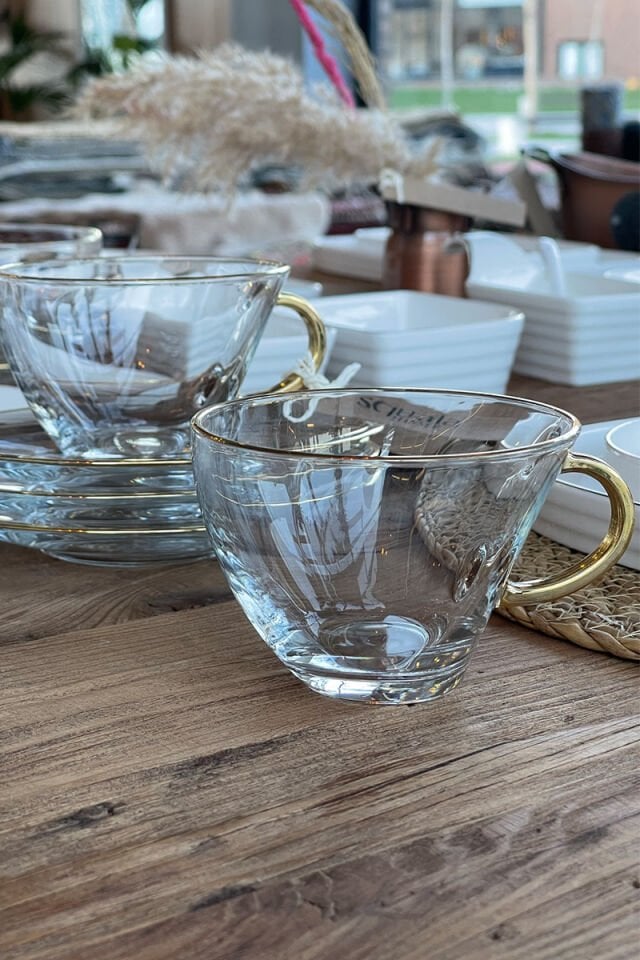 Gold Penguen Tasarım Çay Fincan Takımı