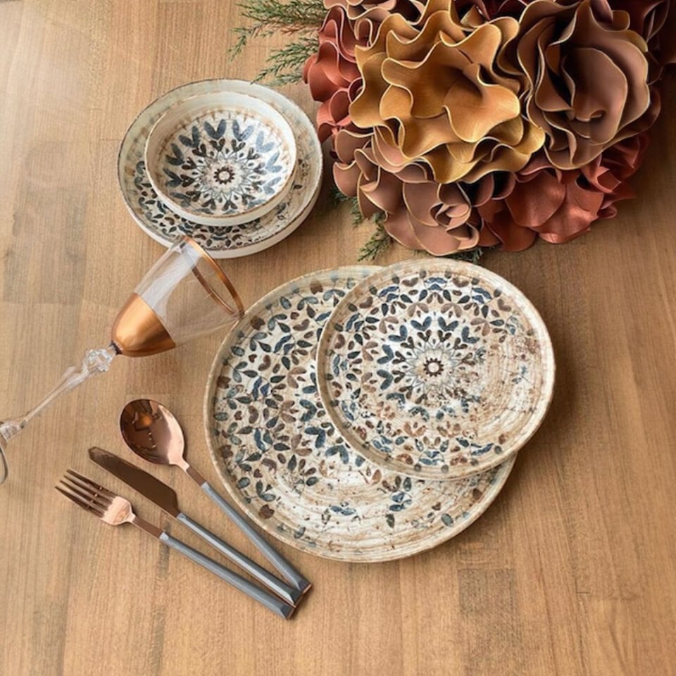 Aztec 24 Parça Yemek Takımı 6 Kişilik