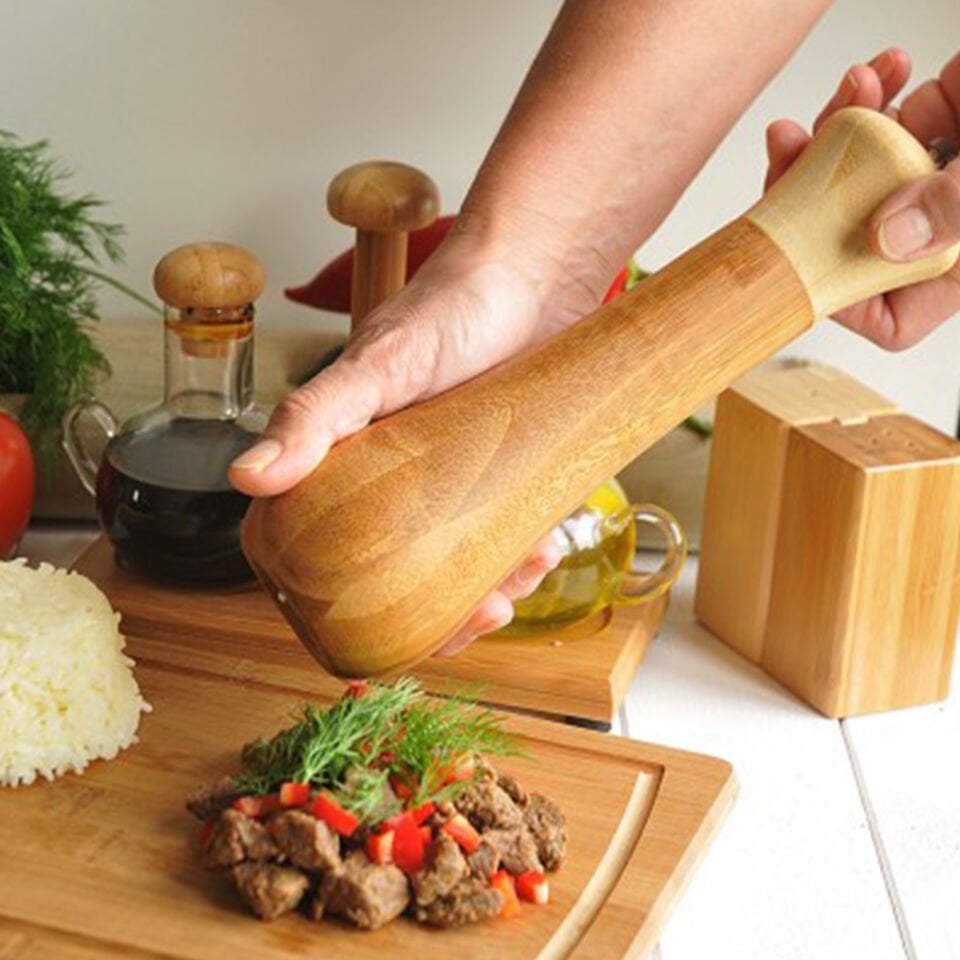 Bambu Tuz & Karabiber Öğütücü Büyük Boy