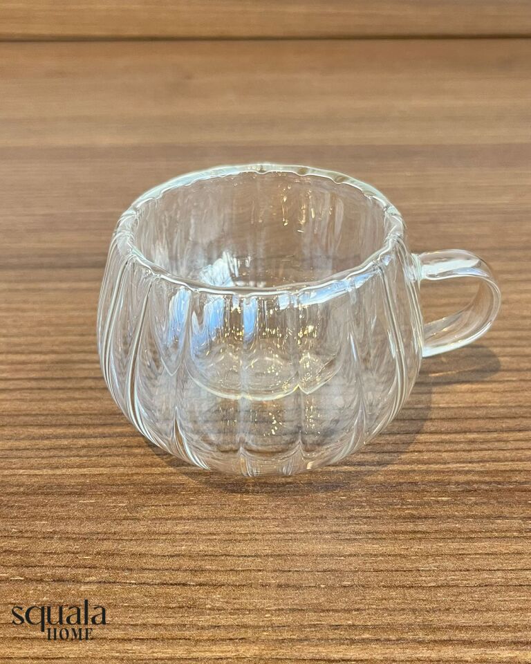 Kulplu Desenli Çift Cidarlı Bardak 150ml